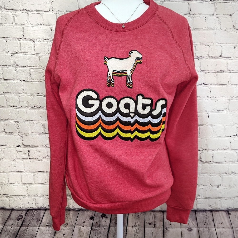 Alternative Apparel- Red Crewneck Goat Sweatshirt